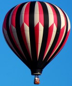 wonderful stripped hot air balloon photo